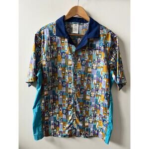 Walt Disney World 2021 50th Anniversary Retro Bowling Camp Shirt  size medium